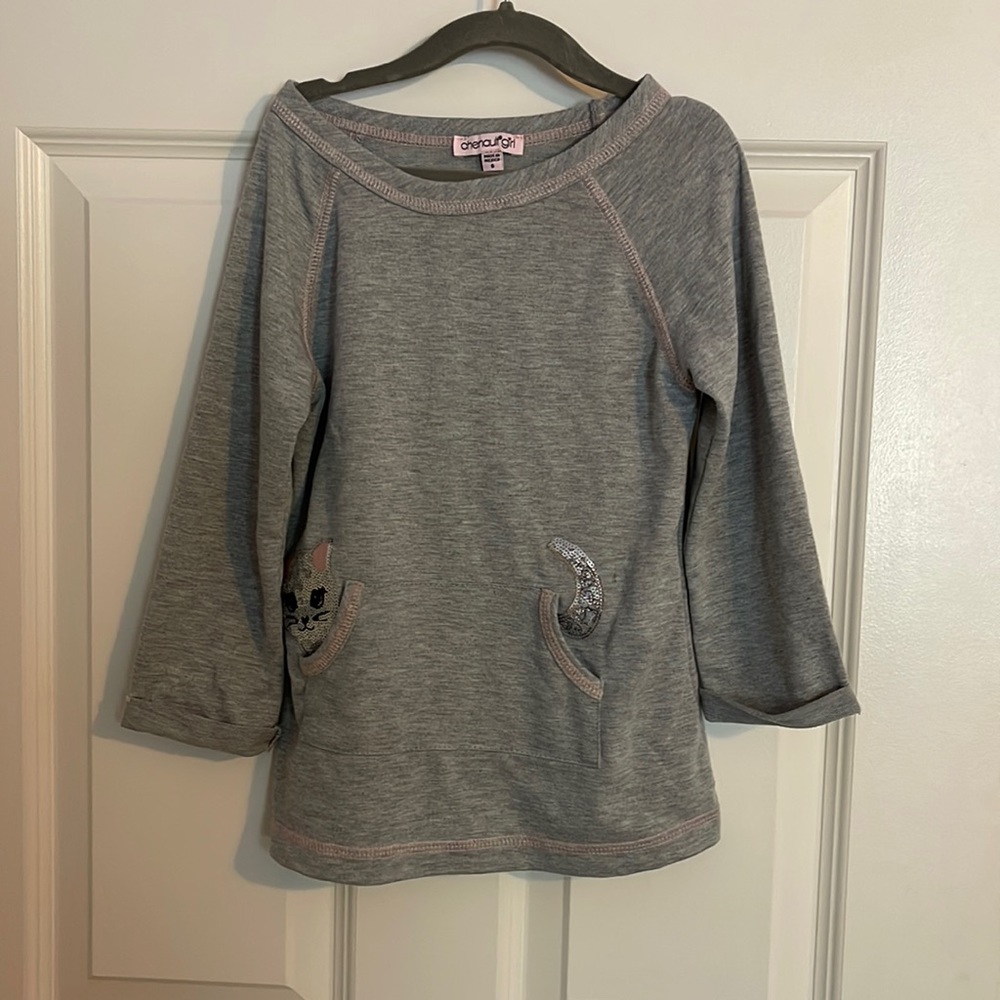 Grey long sleeve tunic size 6